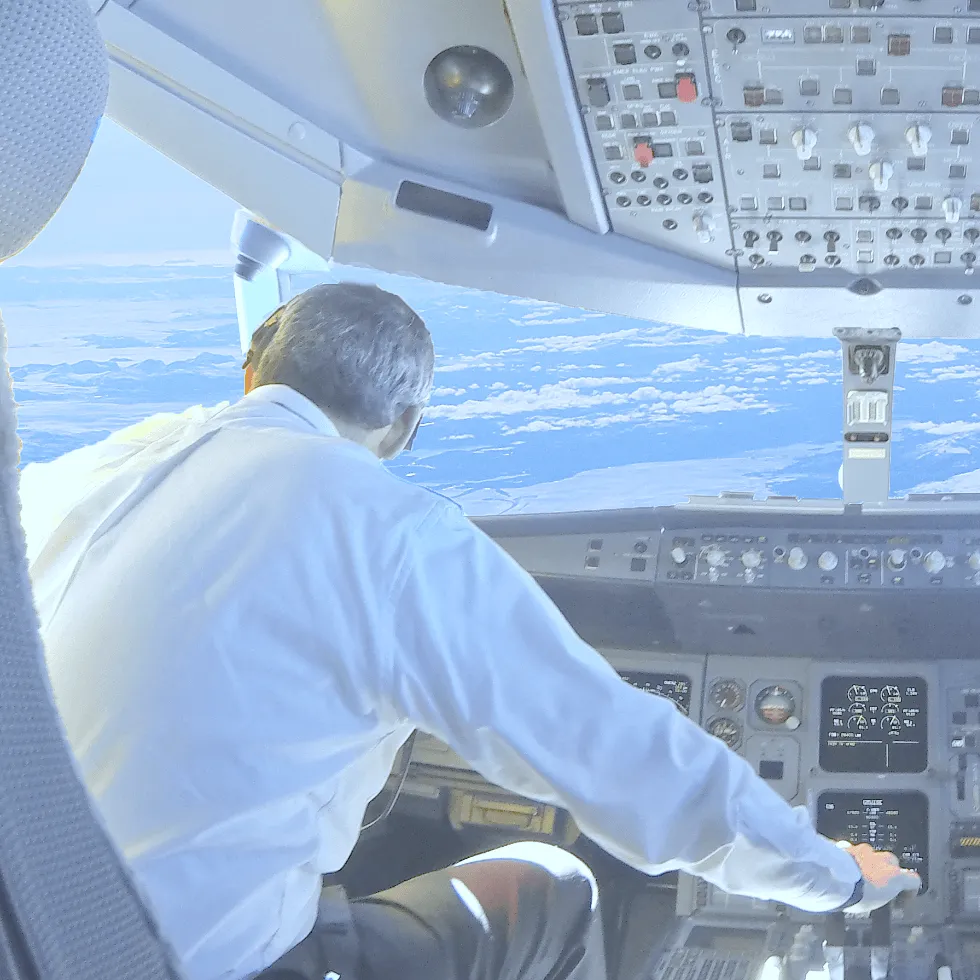 pilot-steering-airplane Pilot Steering Airplane